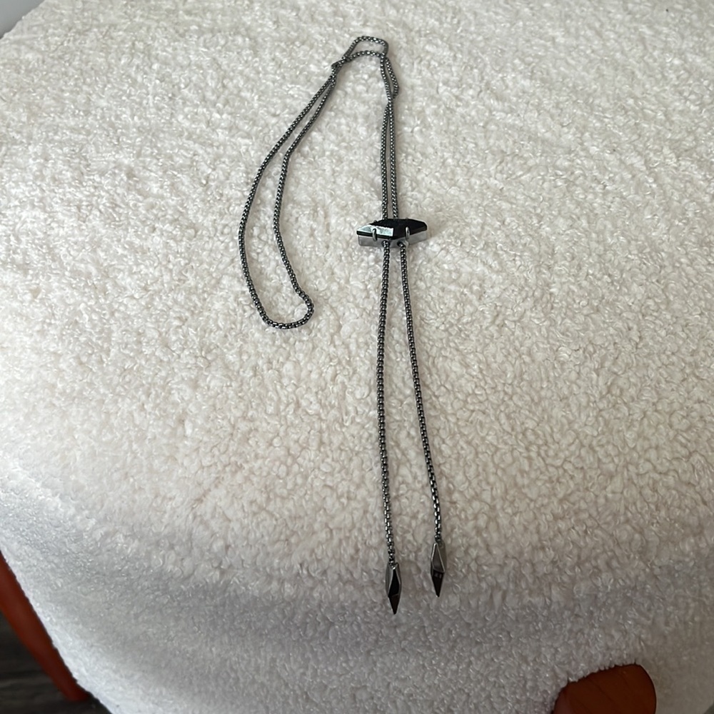 Kendra Scott hematite bolo necklace